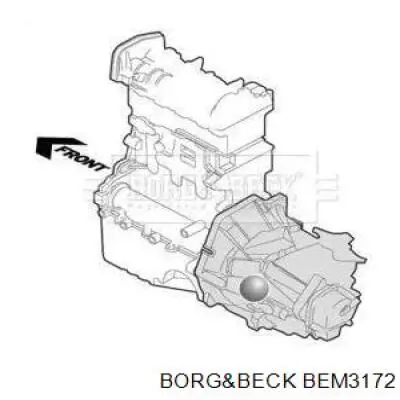 BEM3172 Borg&beck подушка трансмісії (опора коробки передач, ліва)
