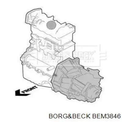 Сайлентблок передній балки/підрамника BEM3846 Borg&beck