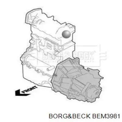 Подушка (опора) двигуна, ліва BEM3981 Borg&beck