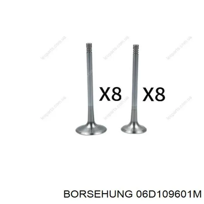 Клапан впускний VAG 06E109601F ціна, від 6.66 USD