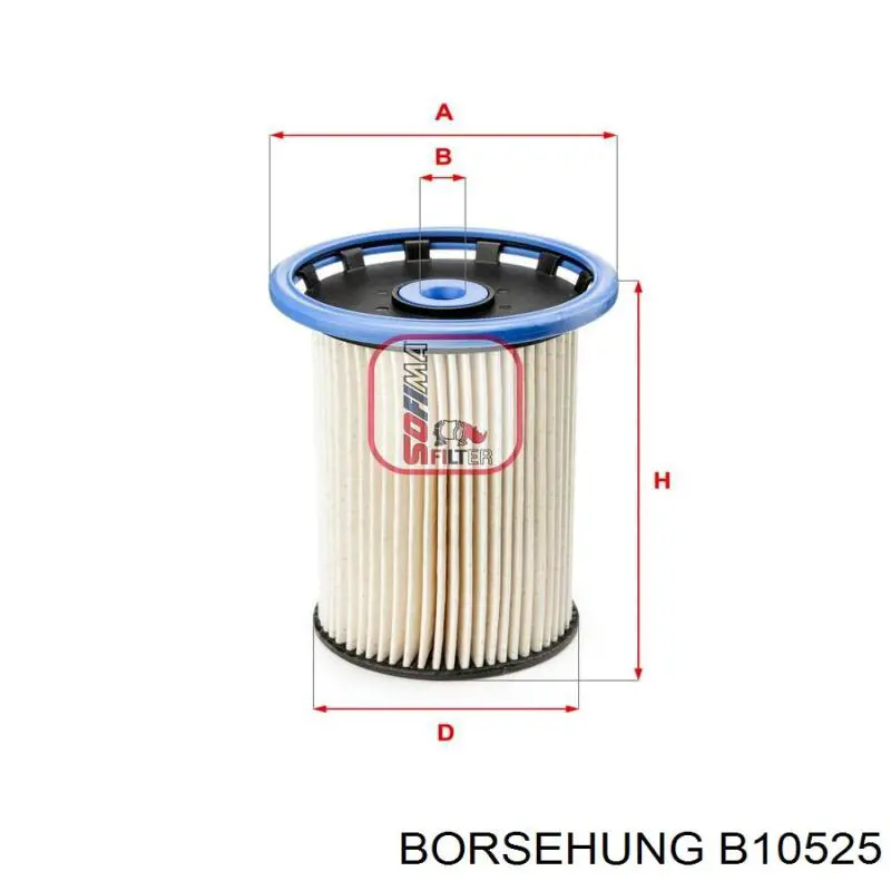 Фільтр тонкого очищення палива Borsehung B10525 ціна, від 19.30 USD