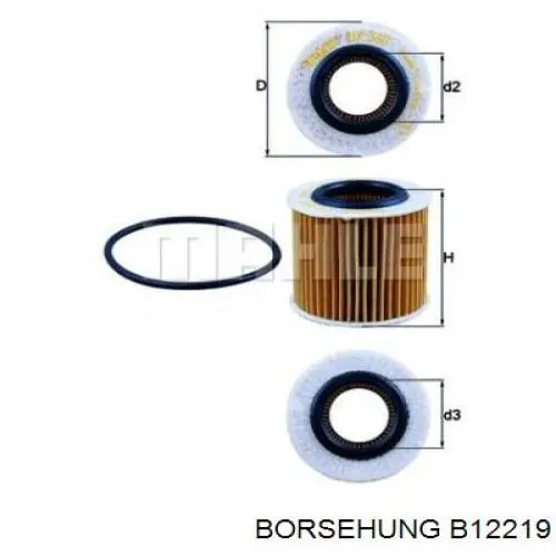 B12219 Borsehung фільтр масляний
