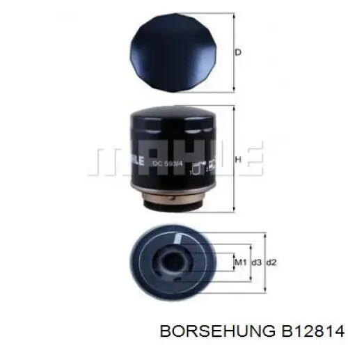 Масляний фільтр двигуна Borsehung B12814 ціна, від 6.93 USD