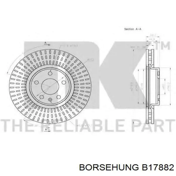 B17882 Borsehung Гальмо дискове переднє
