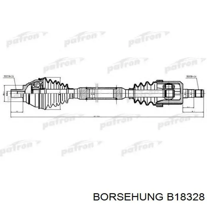 Піввісь передня, права Borsehung B18328 ціна, від 206.97 USD