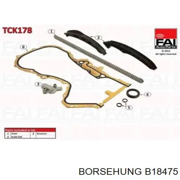 B18475 Borsehung Ланцюг ГРМ, комплект