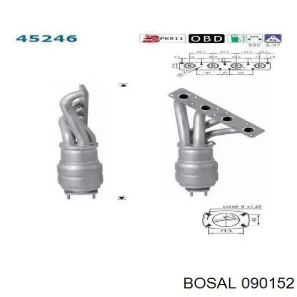 18407570338 BMW Газопроводи (колектор випускний)