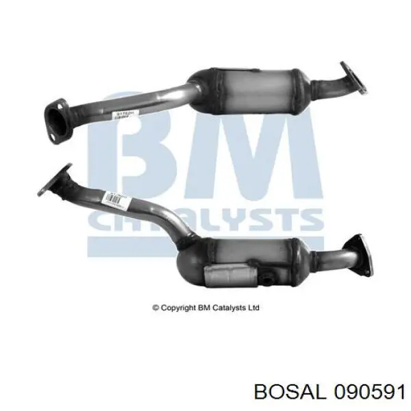 090591 Bosal Каталітичний нейтралізатор відпрацьованих газів