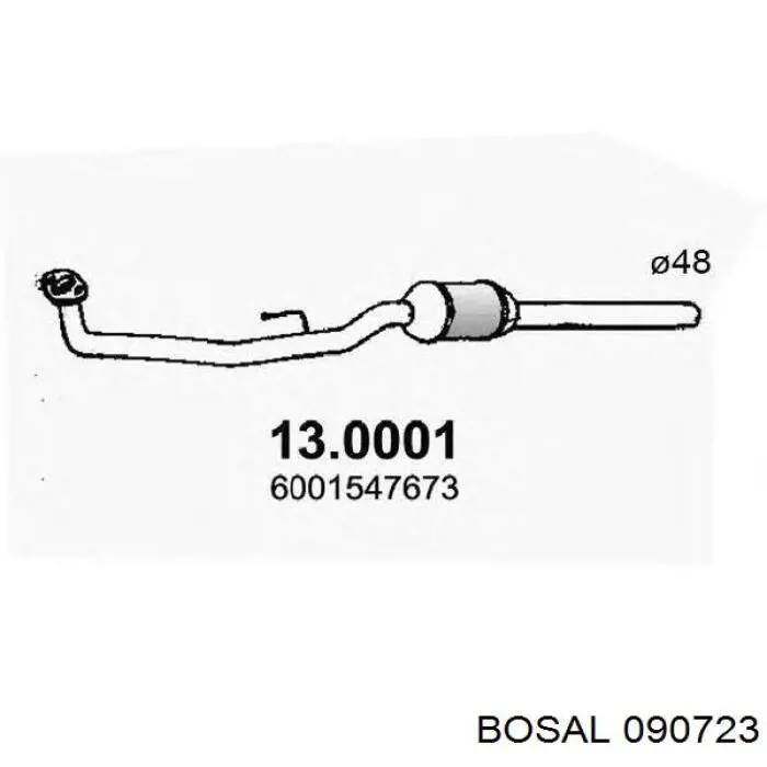 Труба приймальна (штани) глушника, передня 6001547673 Renault (RVI)
