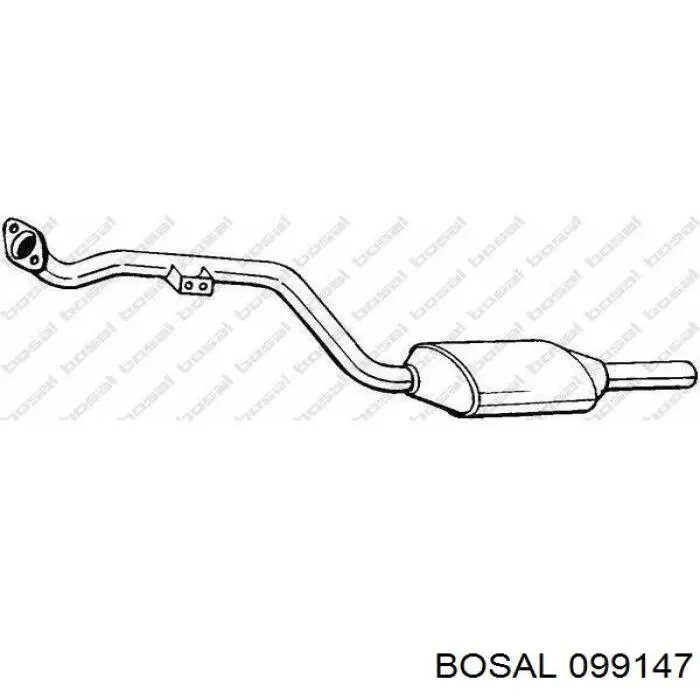 Конвертор-каталізатор (каталітичний нейтралізатор) 099147 Bosal