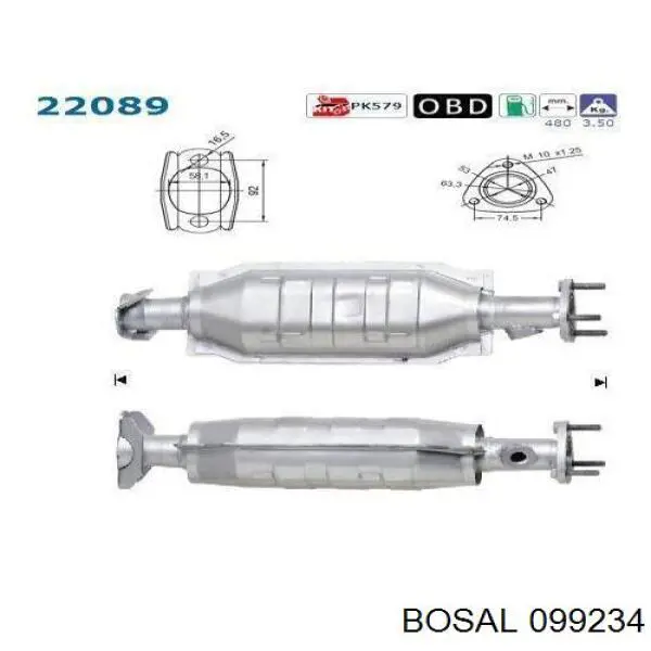 Купити HA8007T Polcar Перетворювач відпрацьованих газів