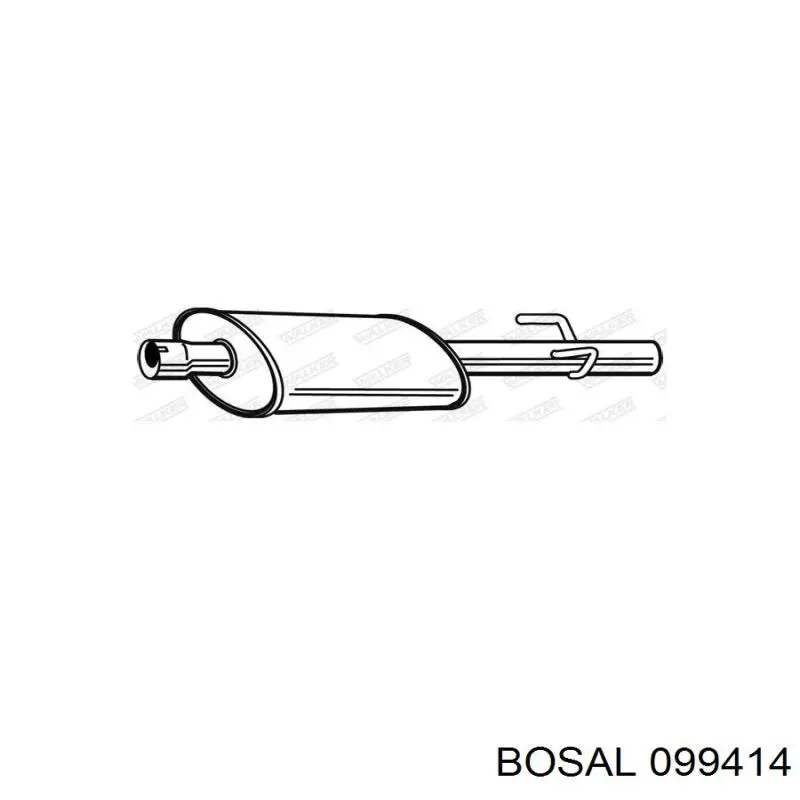BS175413 Bosal глушник, центральна частина