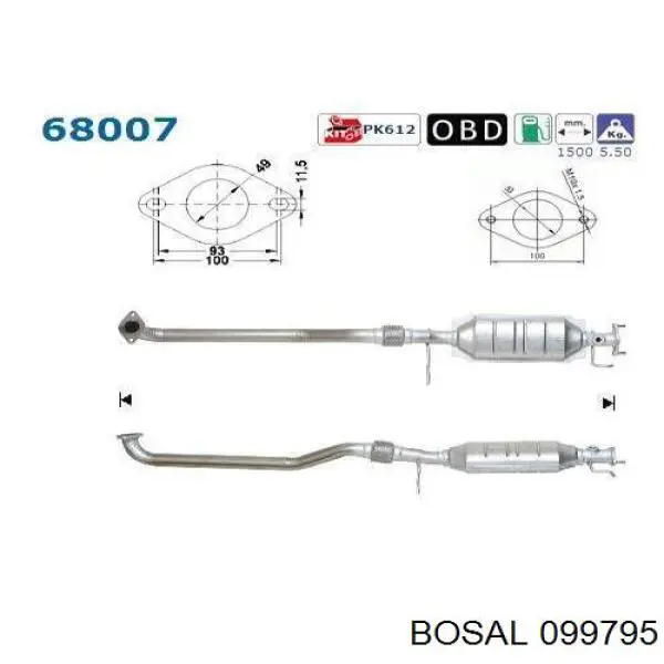 Глушник, передня частина Land Rover WCD106190 ціна, від 509.96 USD