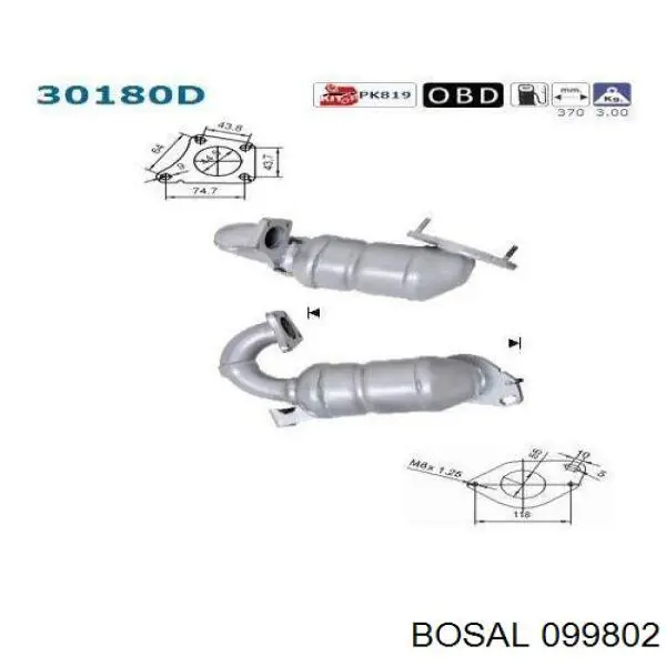 Купити 8200218829 Renault (RVI) Перетворювач відпрацьованих газів