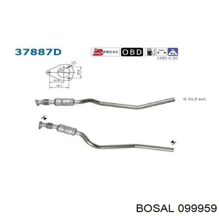 Каталізатор 99959 Bosal