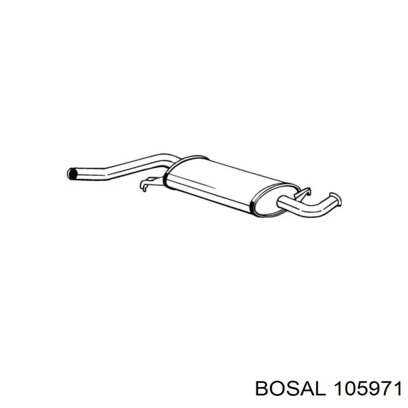 105971 Bosal глушник, центральна частина