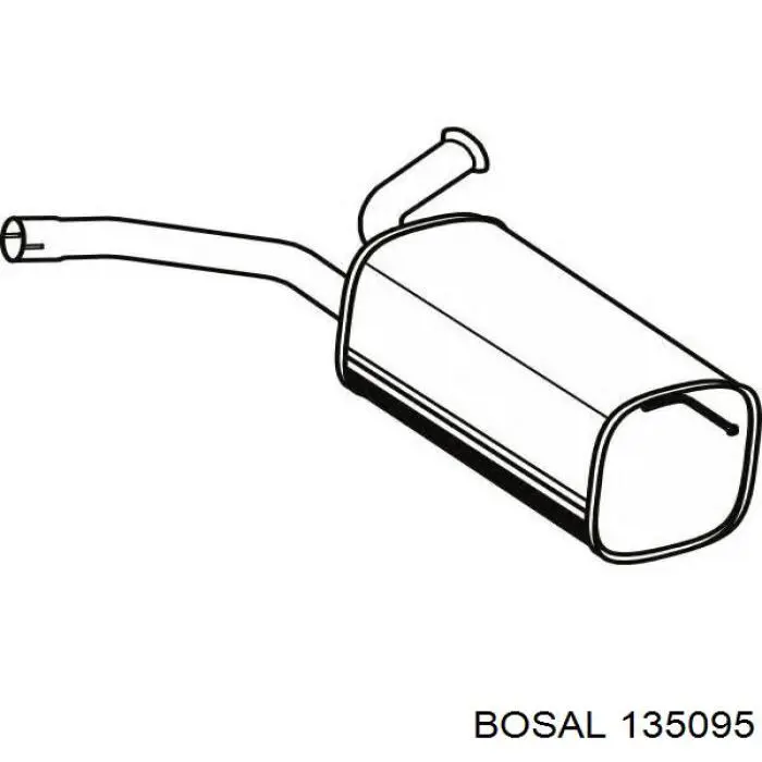 BS135095 Bosal глушник, задня частина