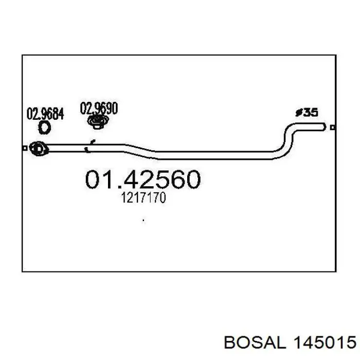 Купити 145015 Bosal Вихлопна труба