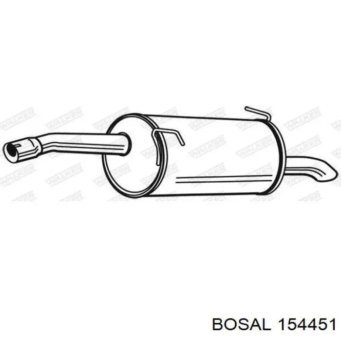 BS154923 Bosal глушник, задня частина