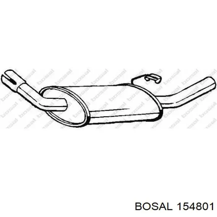 BS154801 Bosal глушник, задня частина