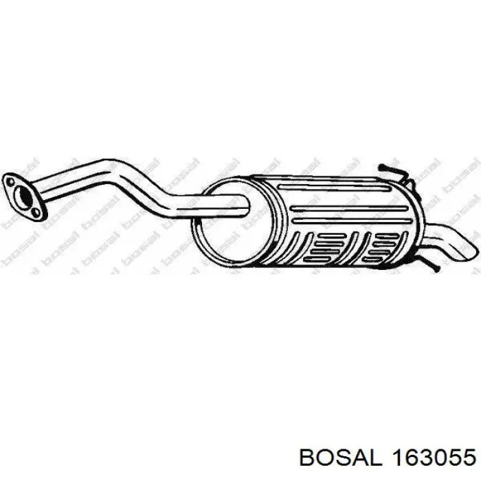 BS163055 Bosal глушник, задня частина