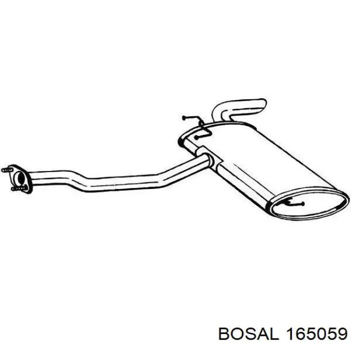 Глушник, задня частина 1743028510 Toyota
