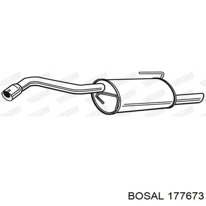 Глушник, задня частина 177673 Bosal