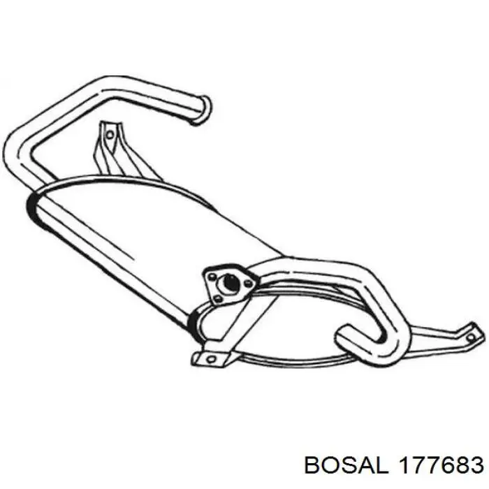 Глушник, задня частина 177683 Bosal