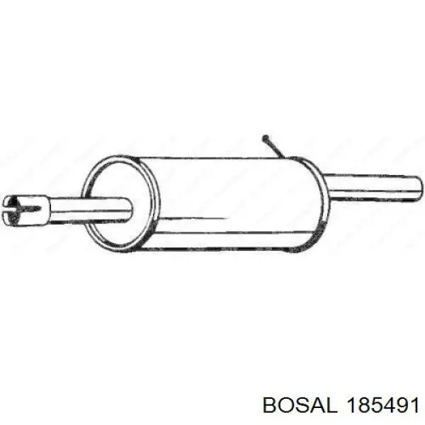 185491 Bosal глушник, задня частина
