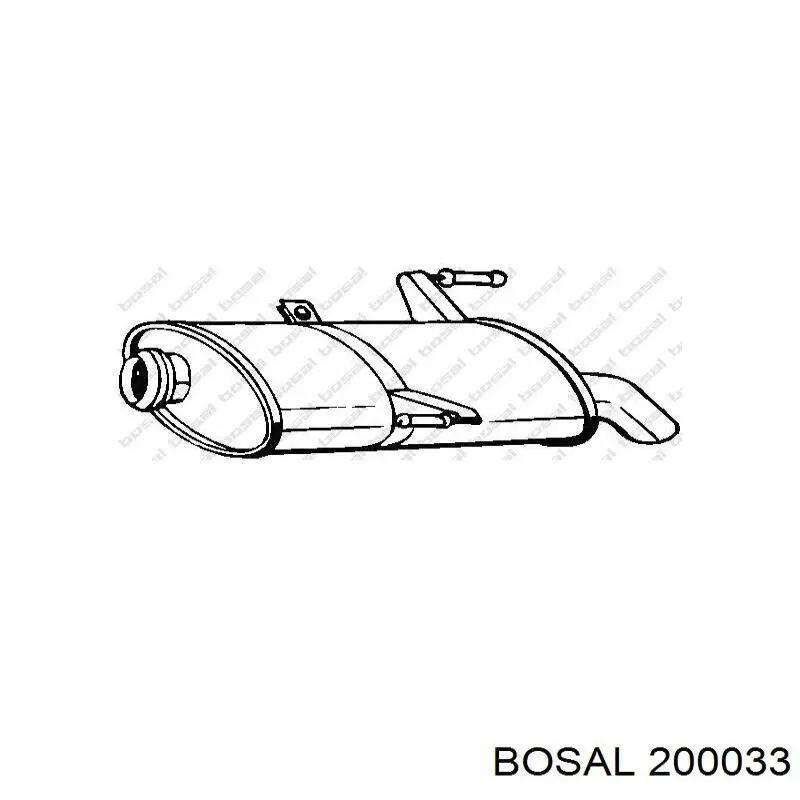 BS200033 Bosal глушник, задня частина