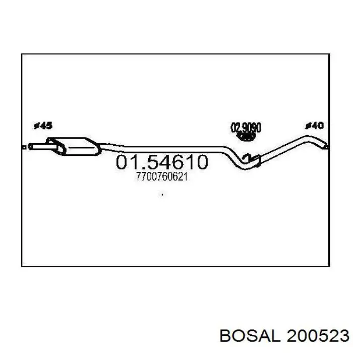 Купити 200523 Bosal Вихлоп
