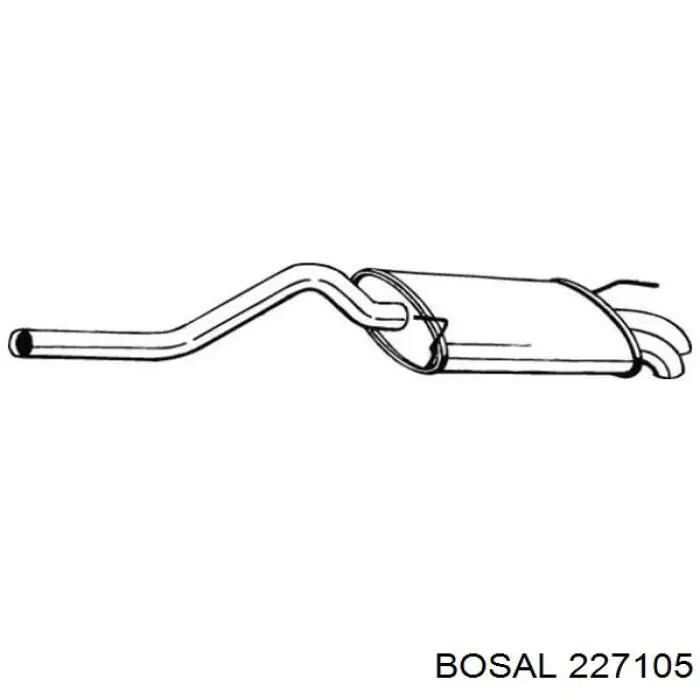 Купити 227105 Bosal Вихлоп