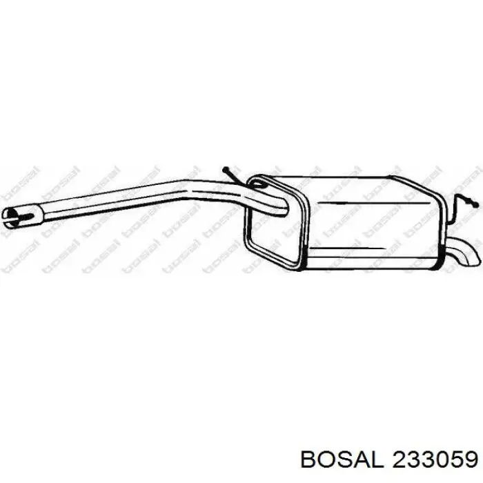 Глушник, задня частина 233059 Bosal