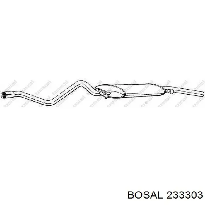 Купити 233303 Bosal Вихлопна труба