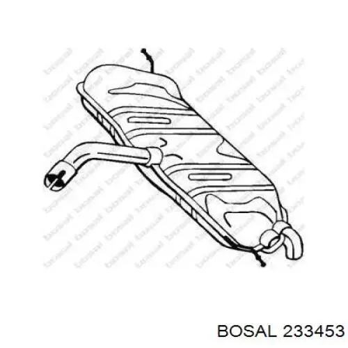 233453 Bosal Глушилка задня