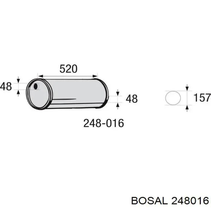 Глушник Bosal 248016 ціна, від 55.44 USD