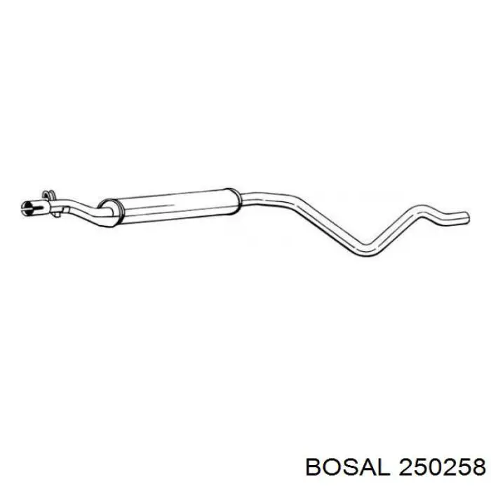 250258 Bosal кронштейн/хомут глушника, задній