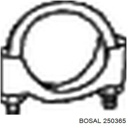 250365 Bosal кронштейн/хомут глушника, передній