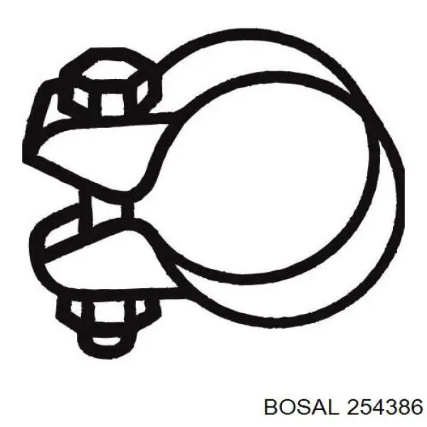 254386 Bosal Хомут кріплення глушника задній