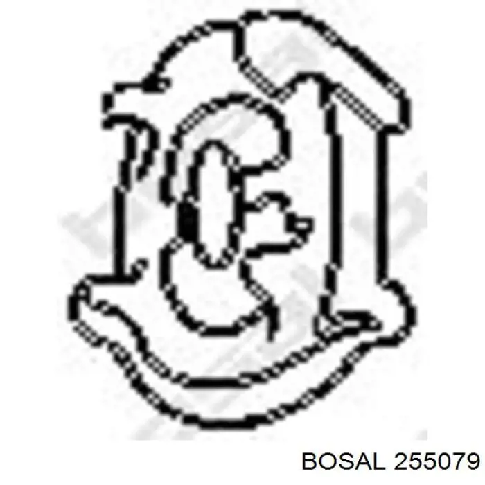 255079 Bosal кронштейн/хомут глушника, задній
