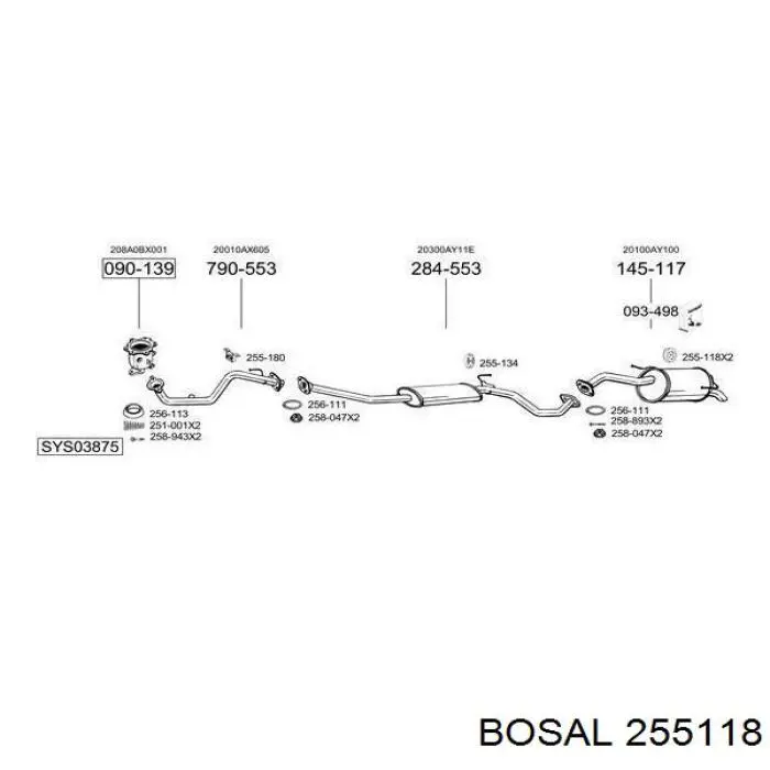 Подушка кріплення глушника Bosal 255118 ціна, від 2.26 USD