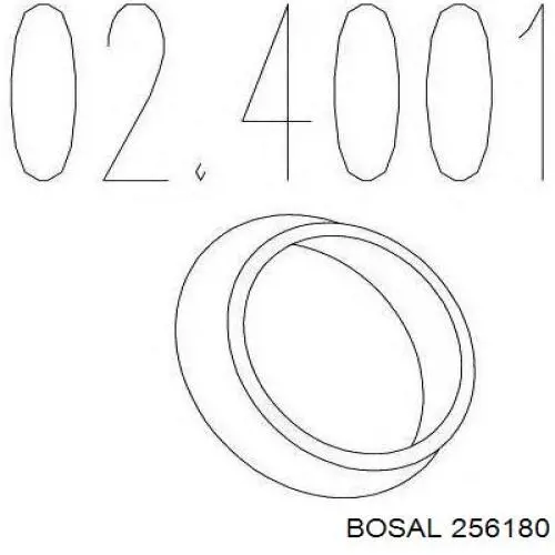 Прокладка монтажна, глушника Bosal 256180 ціна, від 3.35 USD