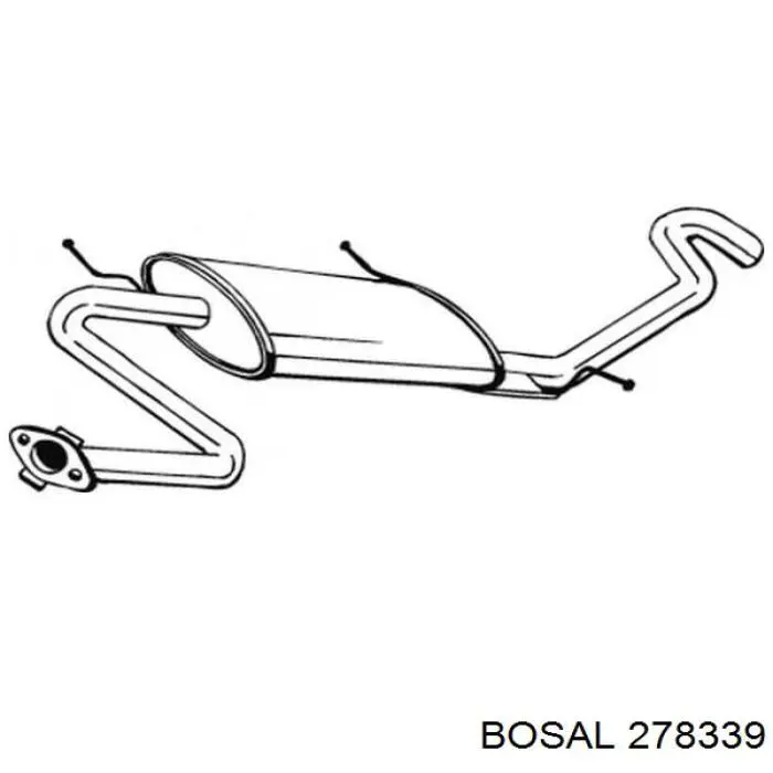 BS278339 Bosal глушник, задня частина