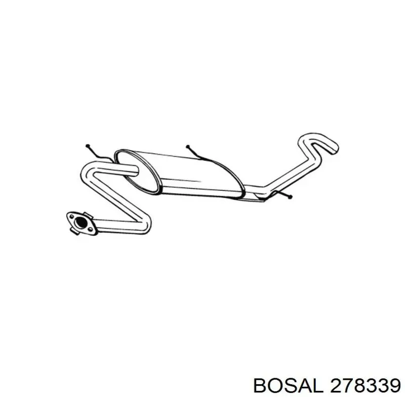 278339 Bosal Глушник, задня частина