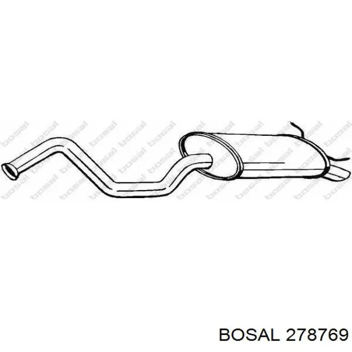 Купити 278769 Bosal Глушник вихлопних газів кінцевий