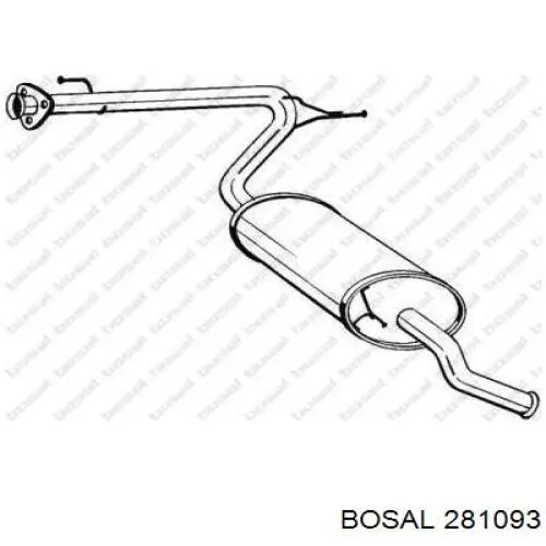 Глушилка задня Bosal 281093 ціна, від 72.58 USD