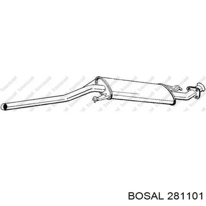 Купити 281101 Bosal Вихлопна труба