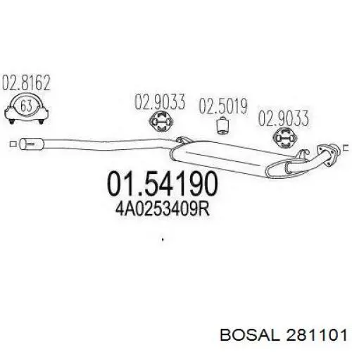 Глушник, центральна частина 281101 Bosal