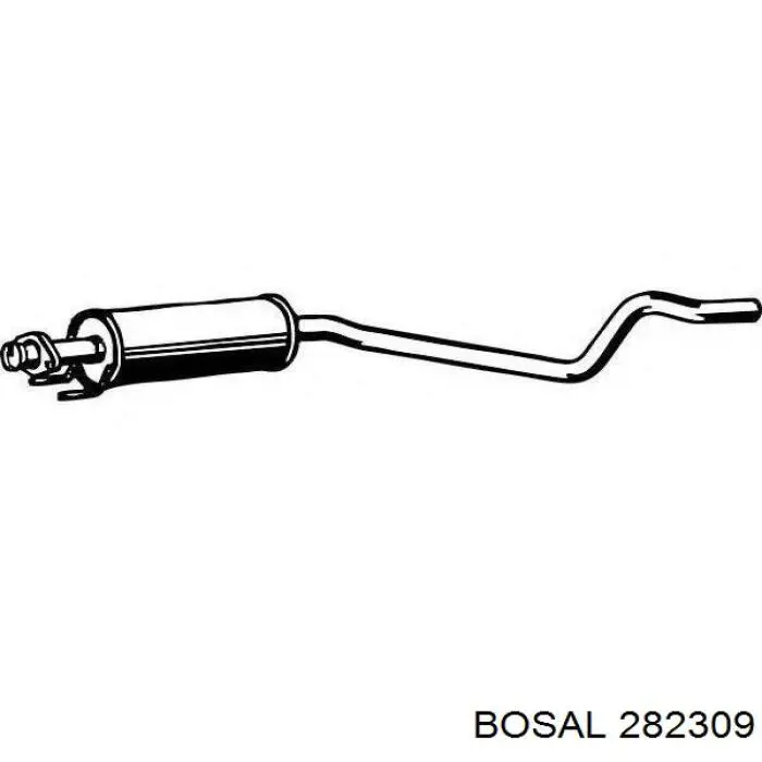 Глушник, центральна частина Opel Astra F (53, 54, 58, 59) (Опель Астра)