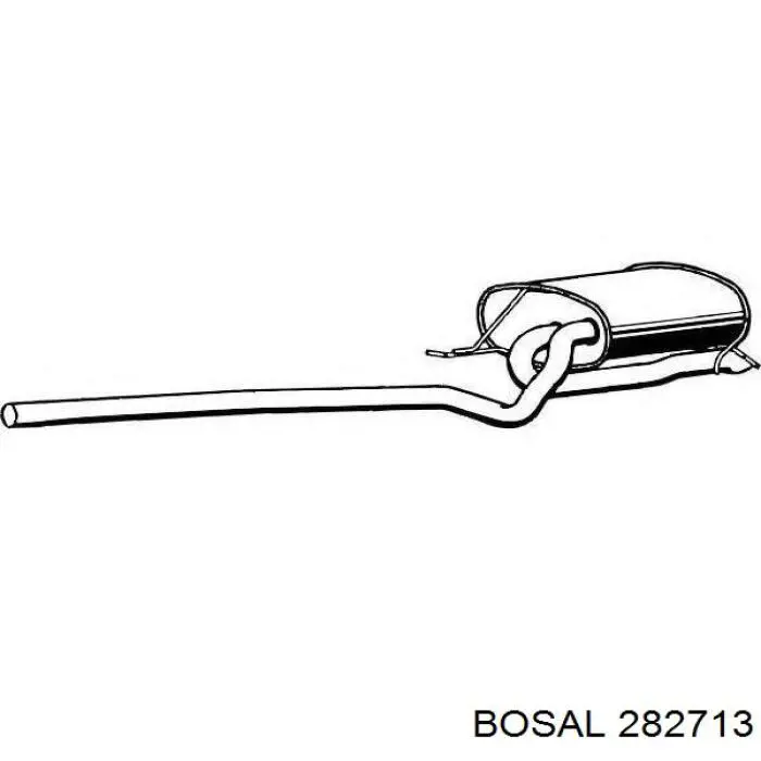 282713 Bosal глушник, задня частина